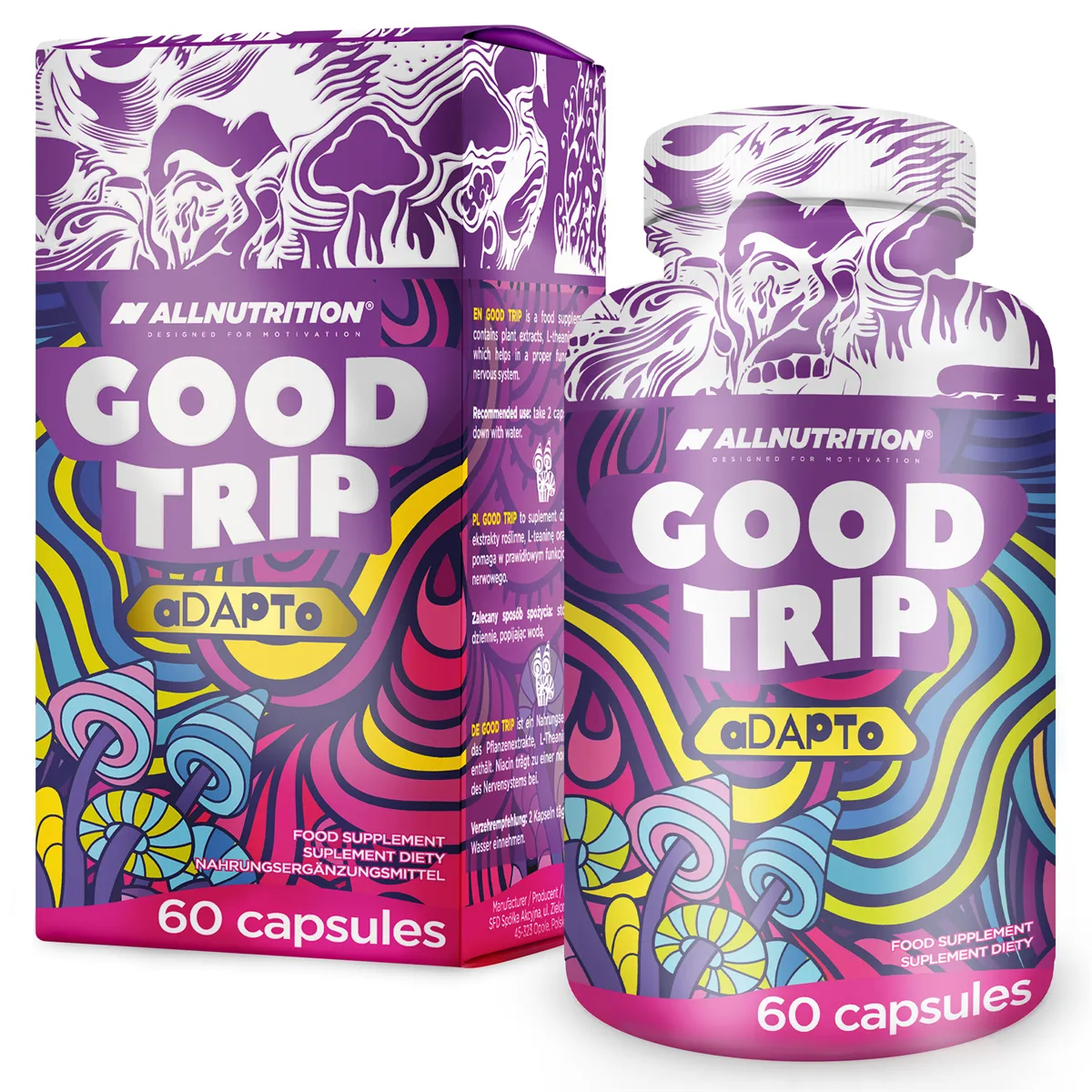 GOOD TRIP – adaptogen kapsler, 60 kapsler (forside)