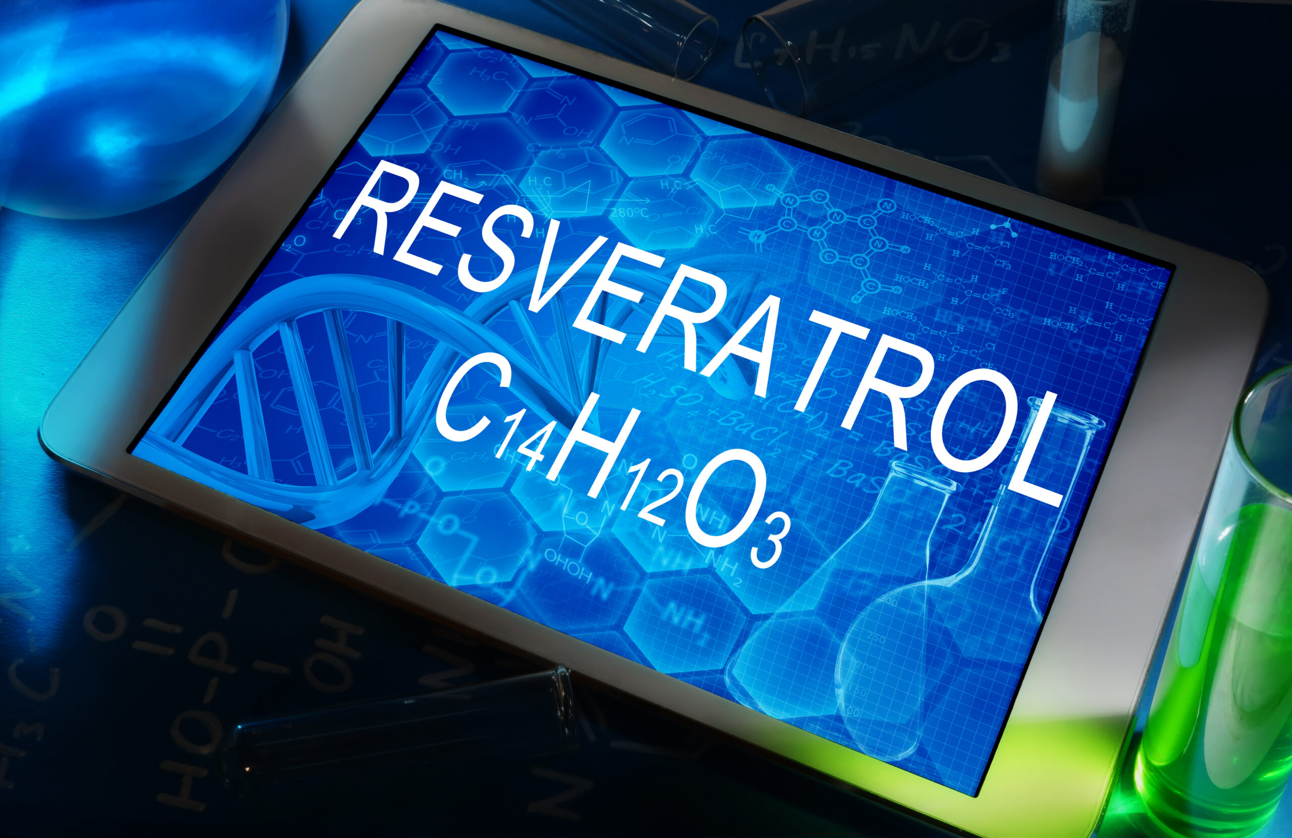 The,Chemical,Formula,Of,Resveratrol,On,A,Tablet,With,Test