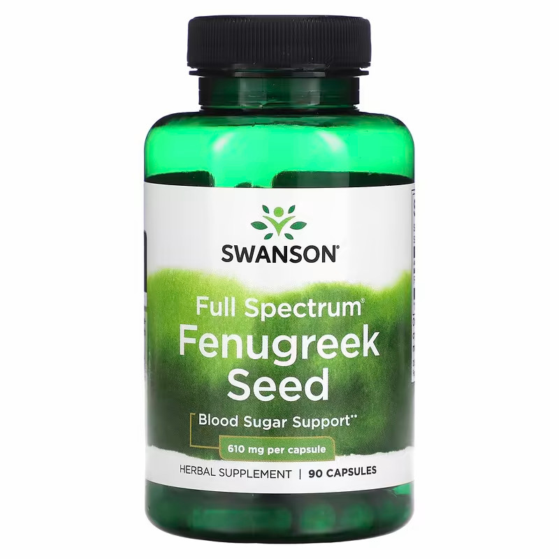 Fenugreek – Bukkehornkløver – 610mg – 90 kaps – Swanson