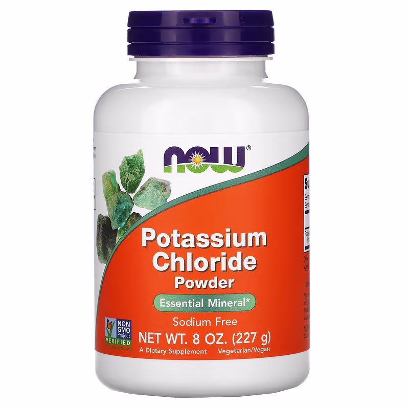 NOW Foods Kaliumklorid pulver 227 g – natriumfritt