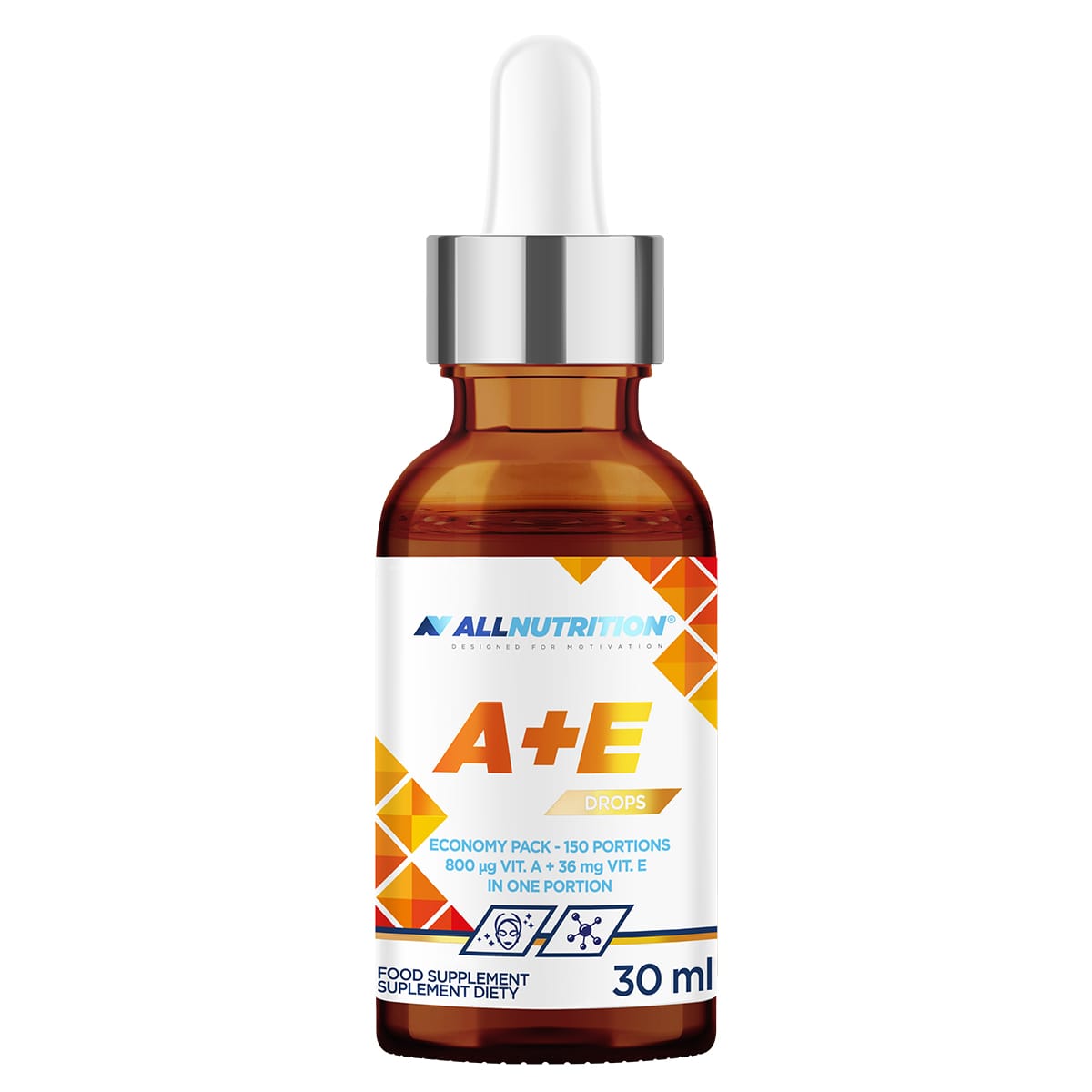 Vitamin A og E dråper flaske med pipette 30ml