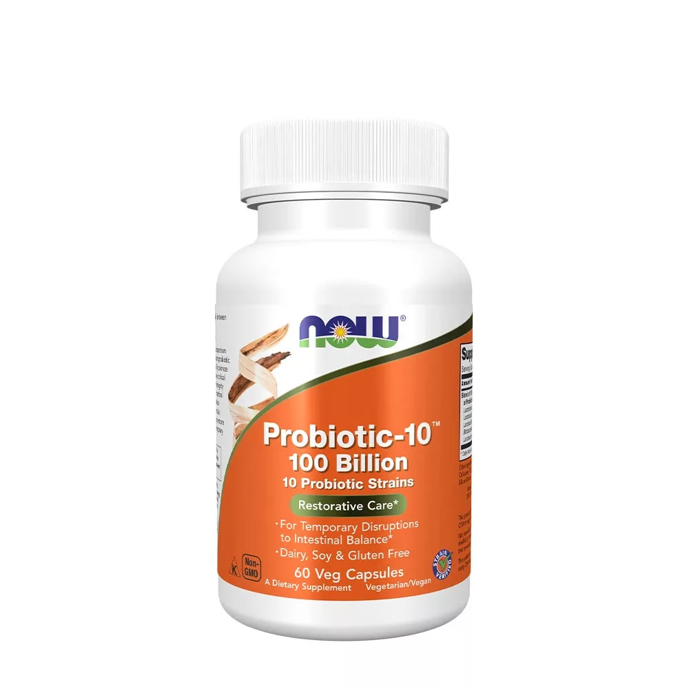 NOW Foods Probiotic-10 probiotika 100 milliarder 10 stammer restorative care