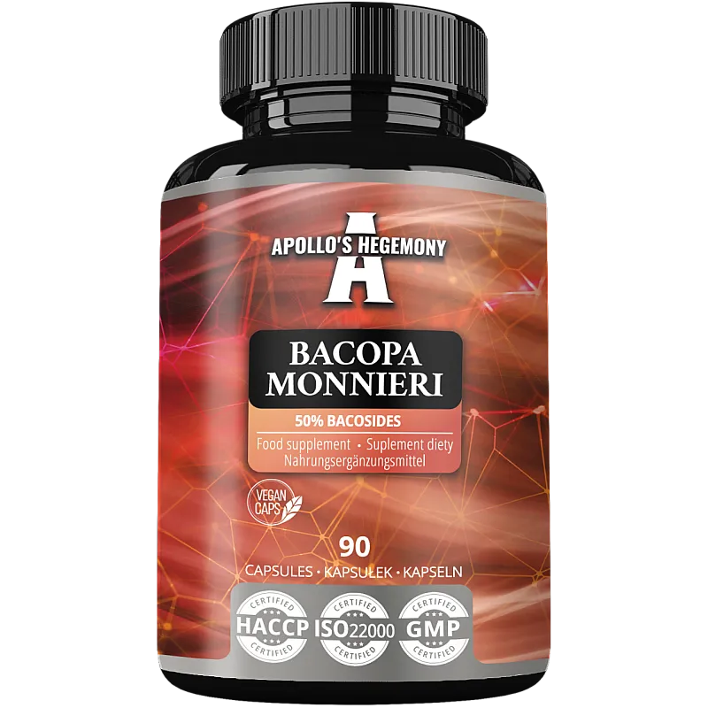 Bacopa Monnieri 500 mg 50% bakosider – 90 vegkapsler