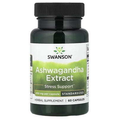 Swanson Ashwagandha ekstrakt 450 mg – 60 kapsler