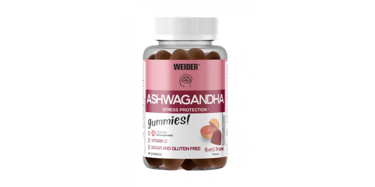 Ashwagandha KSM-66 Gummies med søt appelsin 300 mg per porsjon– 40 stk