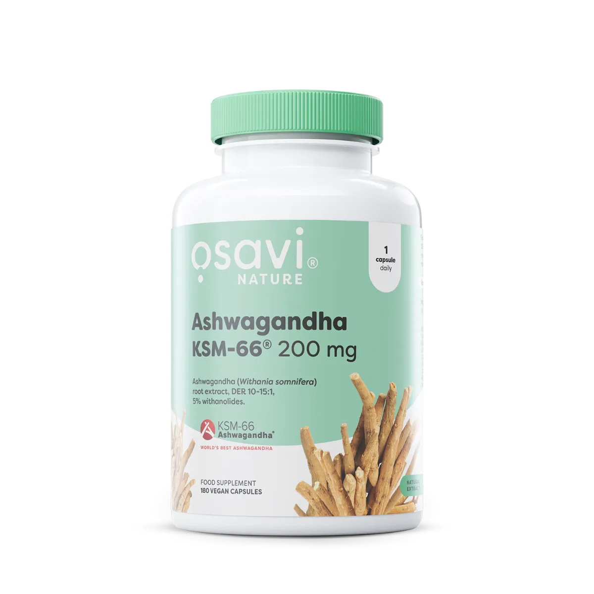 KSM-66 ashwagandha rotekstrakt kapsler Osavi 200 mg