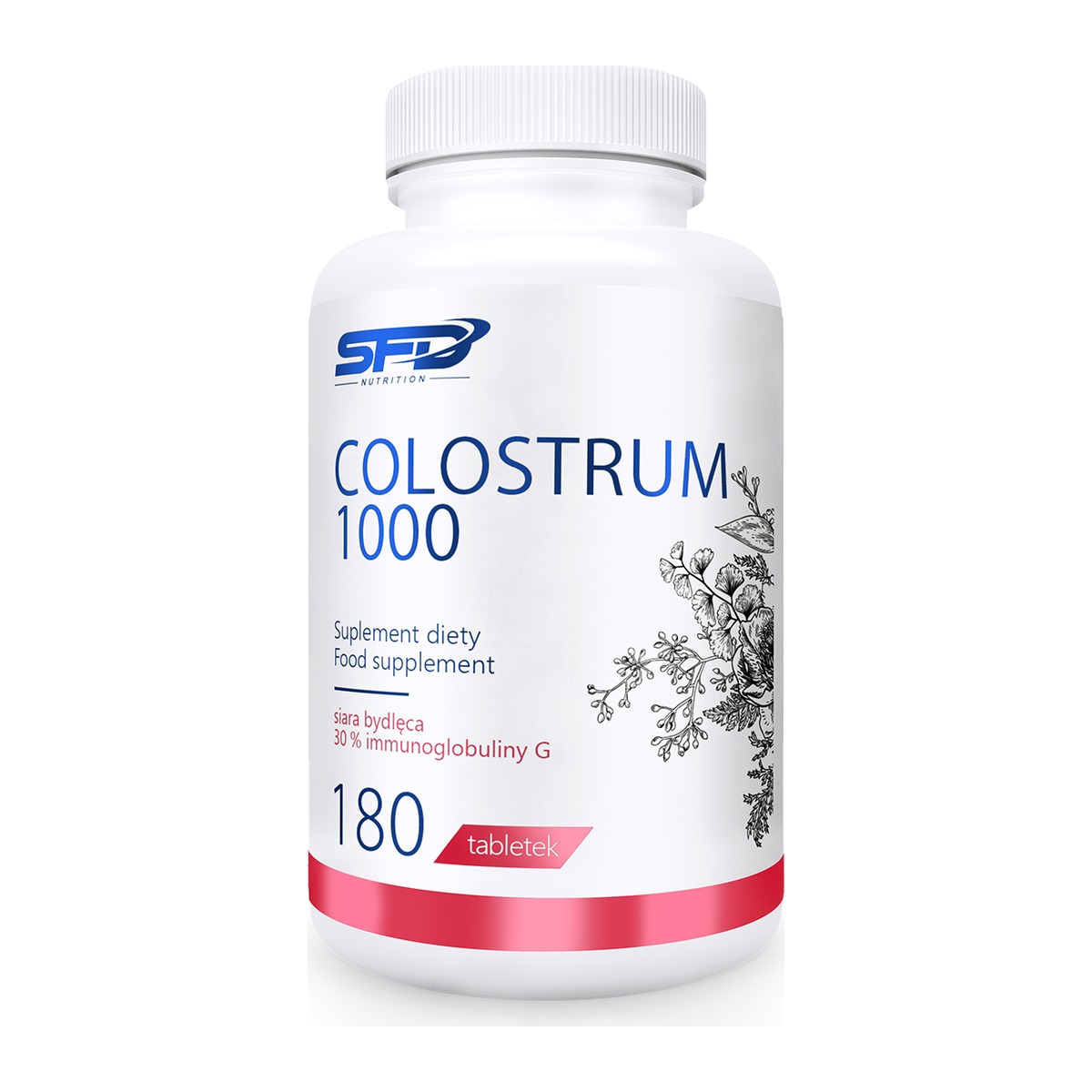 Boks med SFD Colostrum 1000, 180 tabletter
