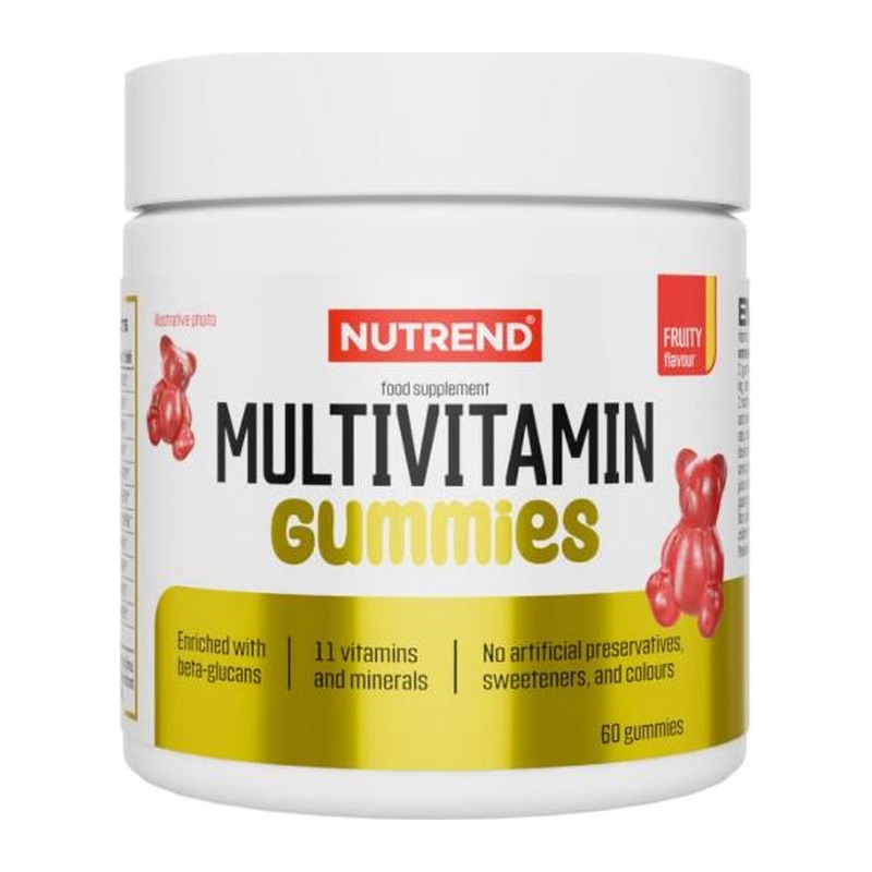 Nutrend Multivitamin Gummies fruktsmak 60 stk – forside av boksen