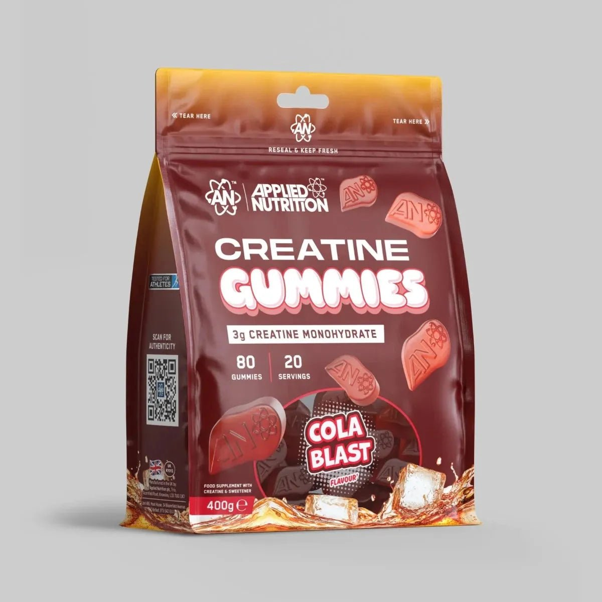 Kreatin Gummies Cola Blast 3000 mg kreatinmonohydrat per porsjon – 80 stk